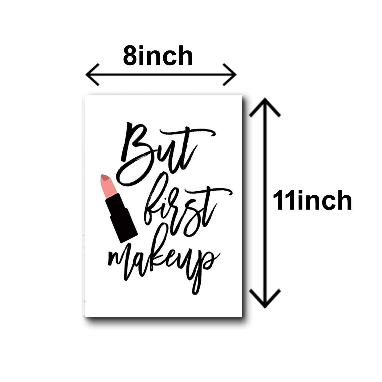 Girls Makeup Wall Art – Set of 5 Wooden Tiles