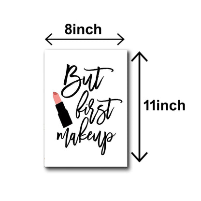 Girls Makeup Wall Art – Set of 5 Wooden Tiles