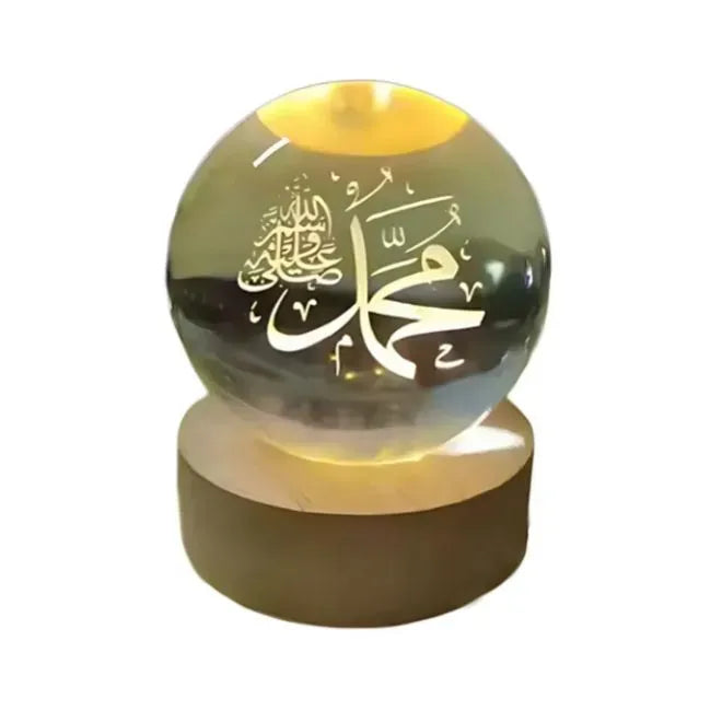 Islamic 3D Crystal Ball Night Light