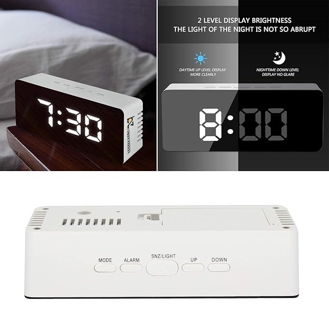 Digital LED Mirror Alarm Clock