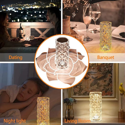 Diamond Crystal Table Lamp